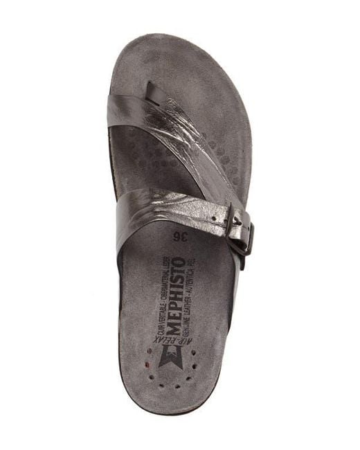 Mephisto Brown Helen Toe Loop Sandal