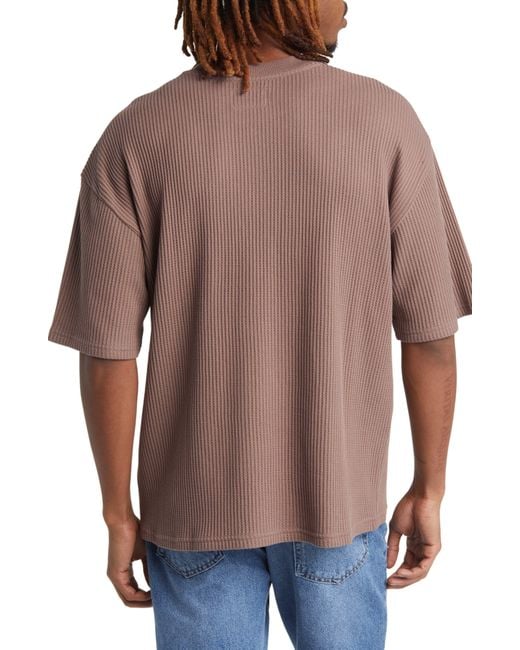 PacSun Gray Boxy Waffle Knit T-shirt for men