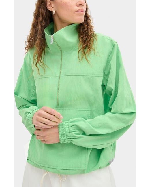 ALIGNE Green Rain Popover Track Top