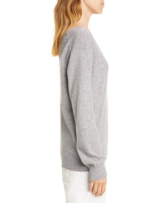 Vince Gray Weekend V-Neck Cashmere Sweater