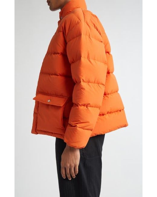 Bode Orange Burlington Down Puffer Jacket for men