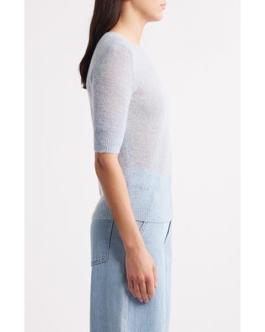 Boss Blue Fusionana Short Sleeve Sweater