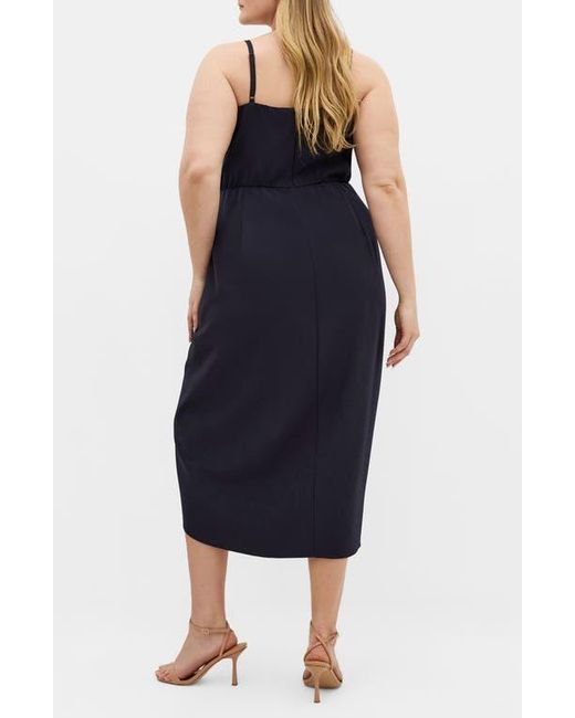 City Chic Love Affair Faux Wrap Dress in Black | Lyst