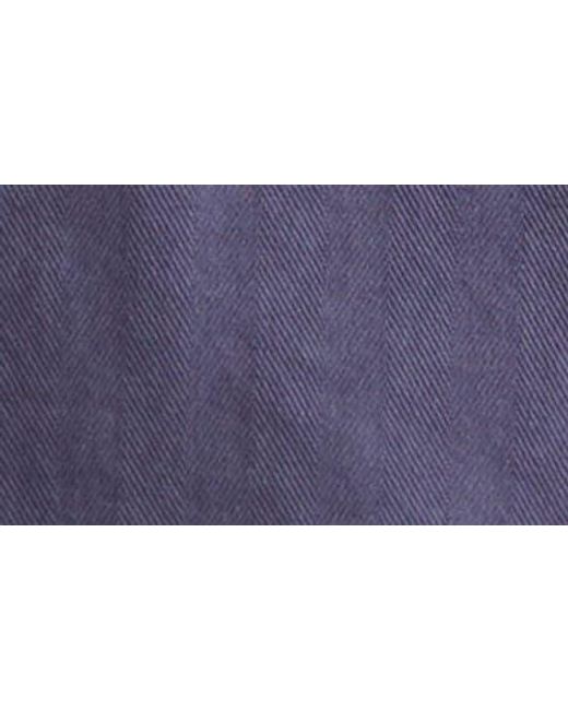 Palmes Blue Hodded Herringbone Twill Jacket for men