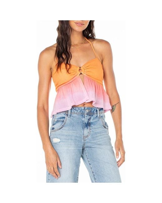 Roxy Blue Magic Hour Ombré Halter Top