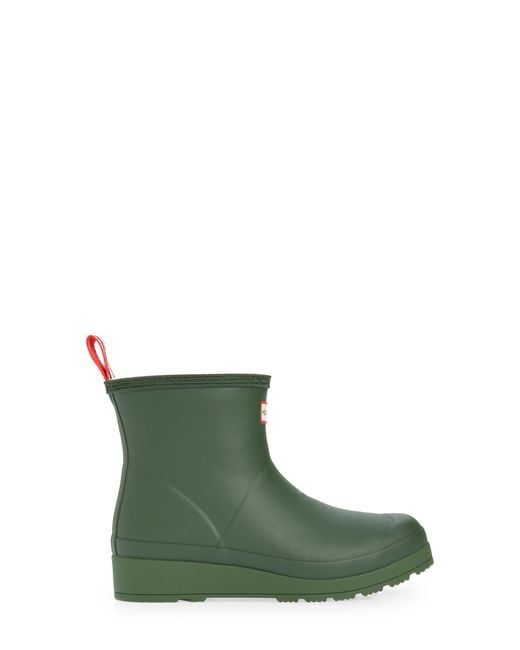 Hunter green short sales rain boots