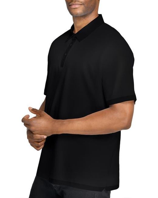 W.r.k. Black Solid Reworked Slim Fit Polo for men