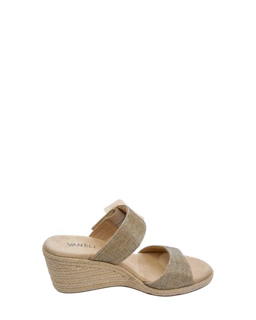 Vaneli Natural Layla Espadrille Wedge Slide Sandal