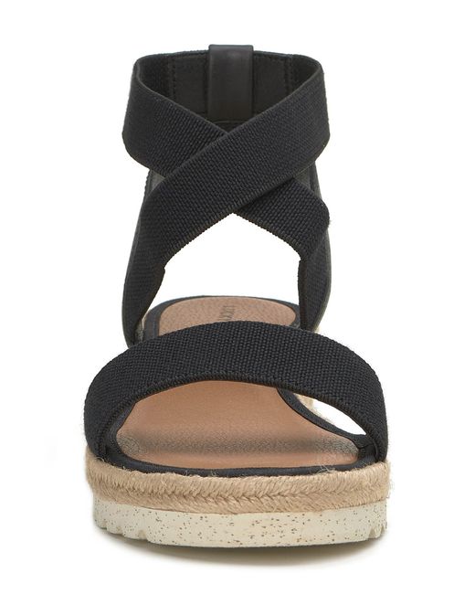 Lucky Brand Black Thimba Ankle Wrap Espadrille Sandal