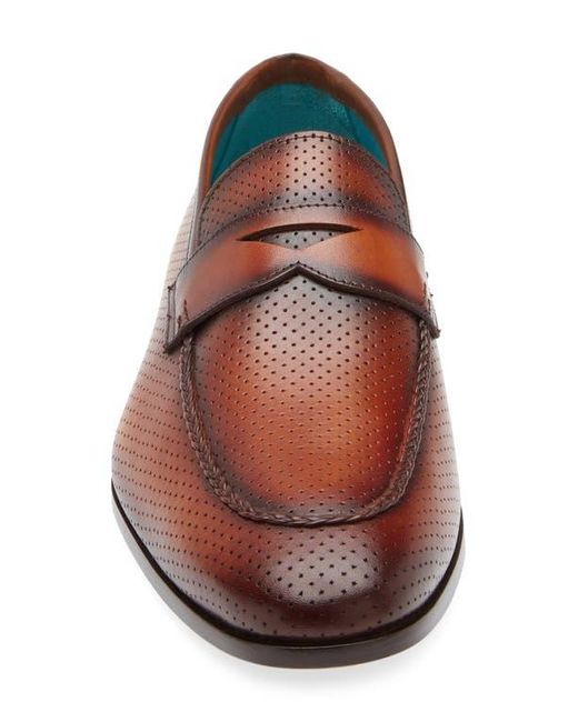 Mezlan Cueva Perforated Penny Loafer in Brown for Men | Lyst display picture 1