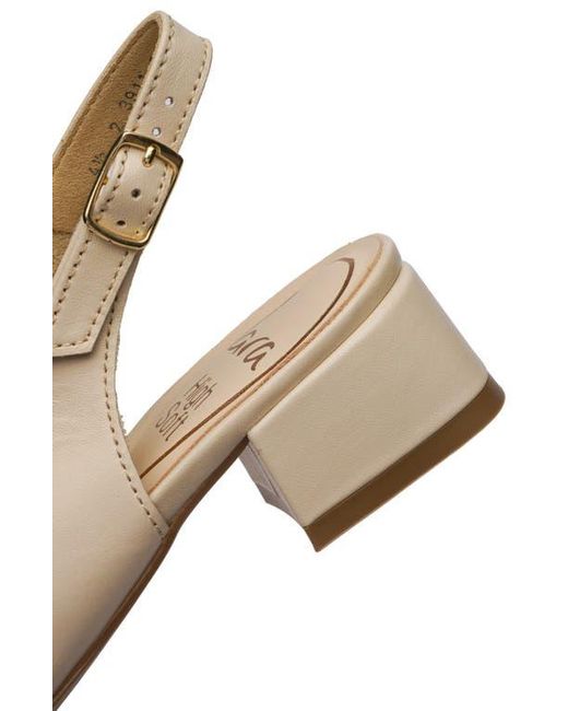 Ara Natural Gliselle Slingback Pump