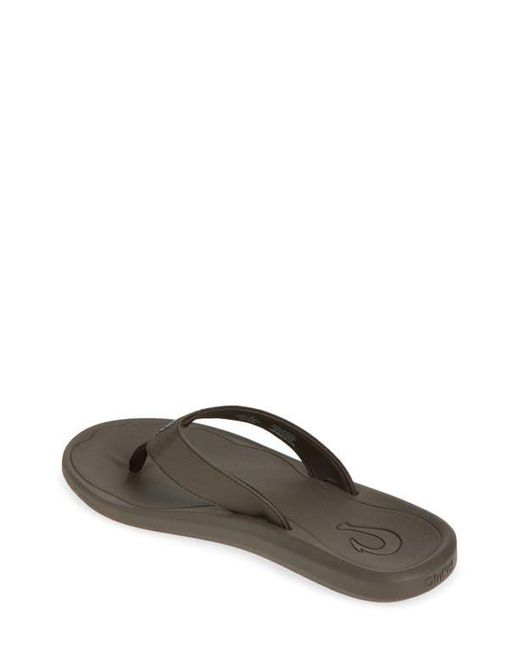 Olukai Gray Ki Flip Flop for men