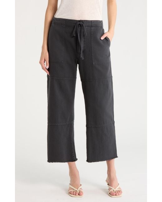 Re/done Black Drawstring Beach Pants