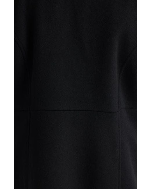 Michael Kors Black Front Zip Wool Blend Coat