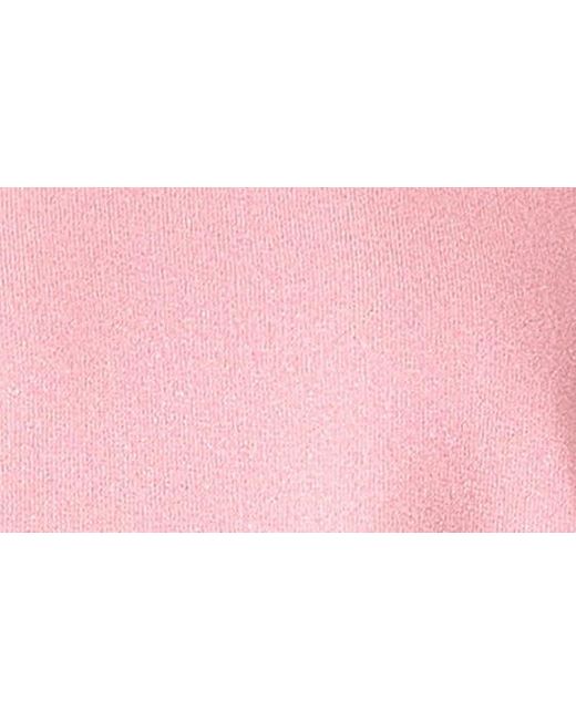 Endless Rose Pink Glitter Power Shoulder Knit Top
