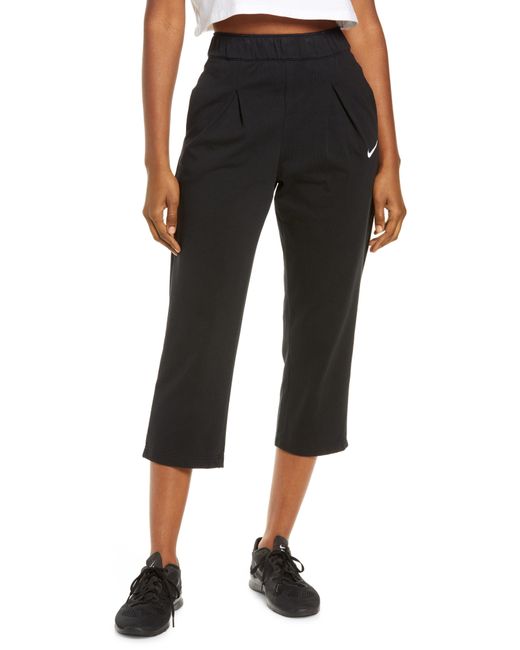 Nike Sportswear Cotton Jersey Capri Pants in Black Lyst