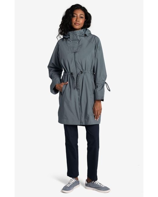 Lolë Gray Piper Waterproof Oversize Rain Jacket