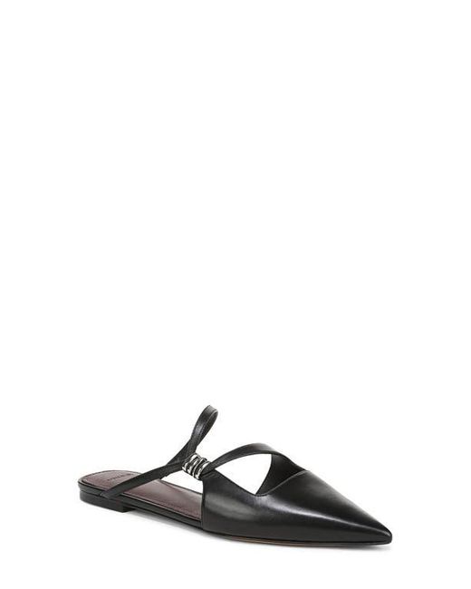 Vince Black Gilia Strappy Pointed Toe Flat Mule