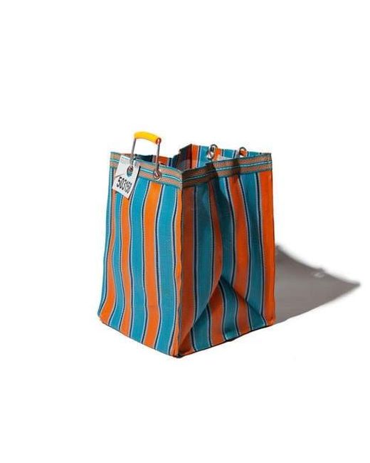 Puebco Blue Recycled Plastic Stripe Bag