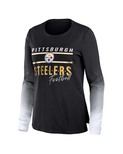 Women's Pittsburgh Steelers WEAR by Erin Andrews Black Tie-Dye