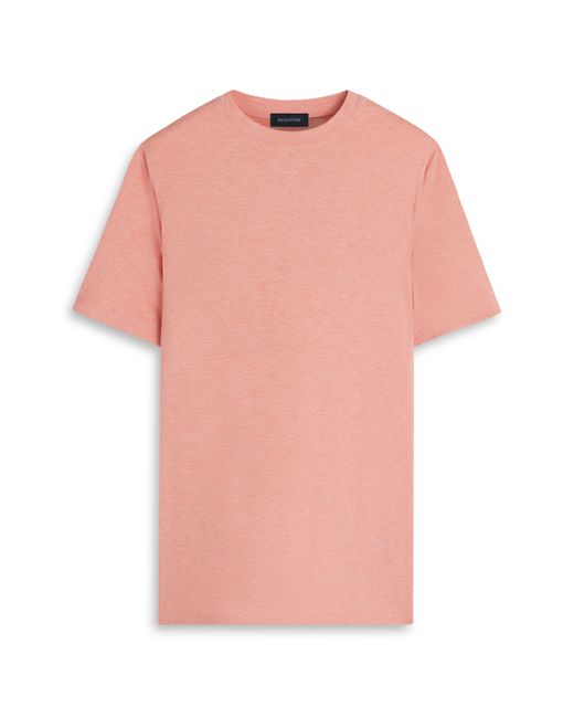 Bugatchi Crewneck Performance T-shirt in Pink for Men | Lyst