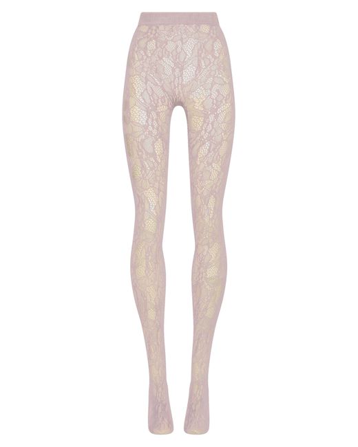 Wolford Natural Floral Net Tights