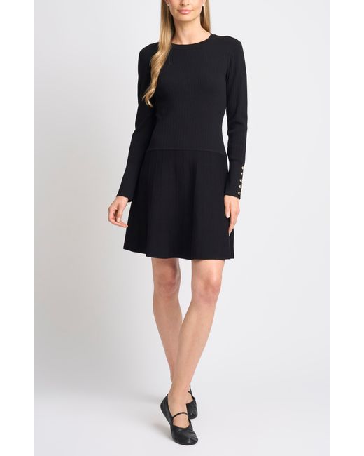 Ted Baker Black Karla Button Cuff Minidress