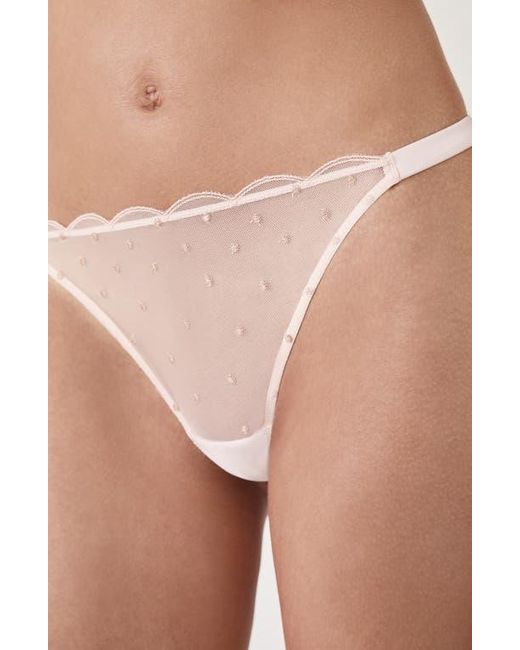 Etam Pink Divine Rhinestone Thong