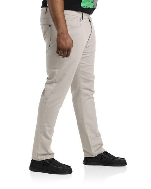 True Nation by DXL Gray 5-Pocket Everyday Stretch Twill Pants for men