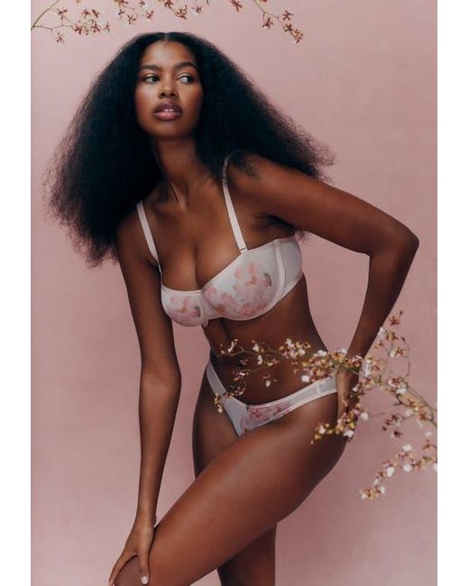 CUUP Pink The Balconette Mesh Underwire Bra