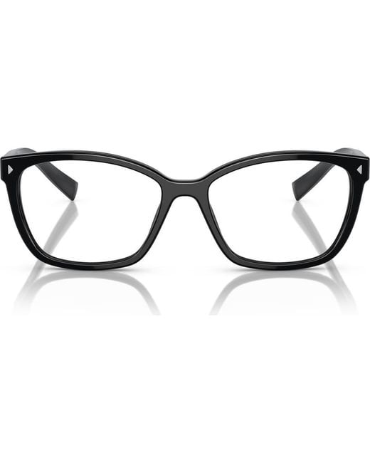 Prada Brown 53Mm Rectangular Optical Glasses