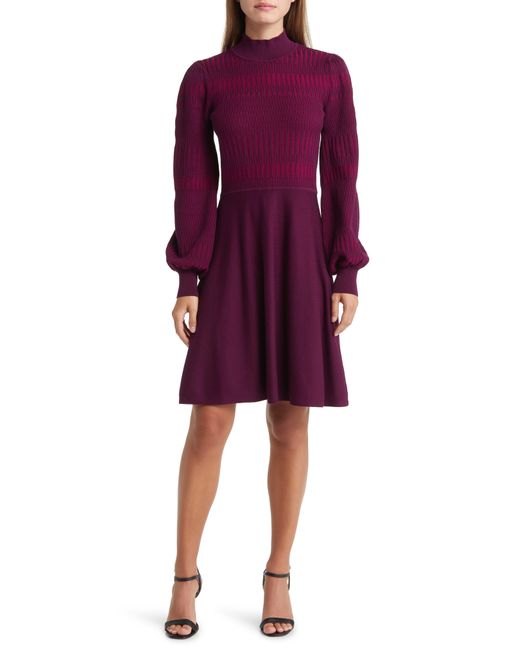 Eliza J Red Long Sleeve Sweater Dress