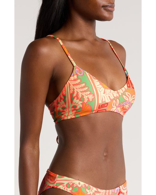 Maaji Orange Kaleidoscope Rocks Reversible Bikini Top