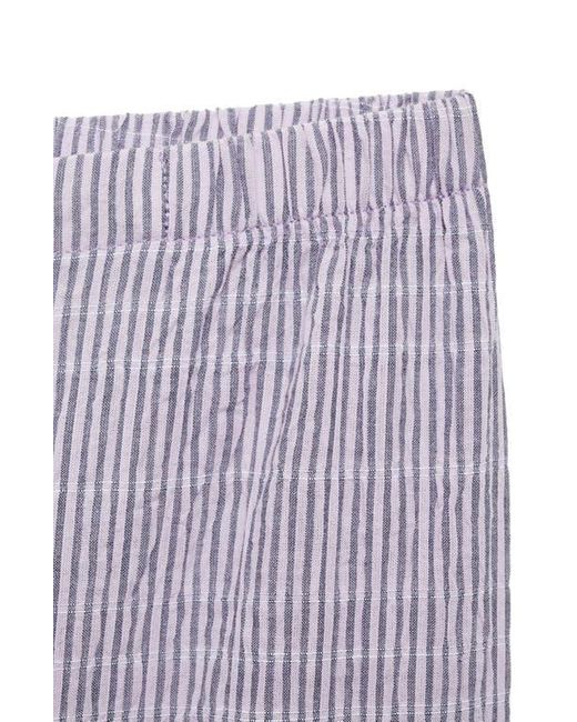 Mango Blue Stripe Stretch Cotton Pajama Pants