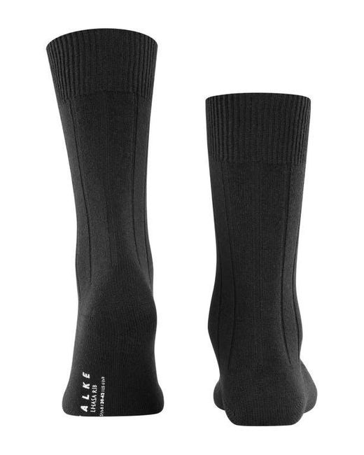 Falke Black Lhasa Wool Blend Socks for men