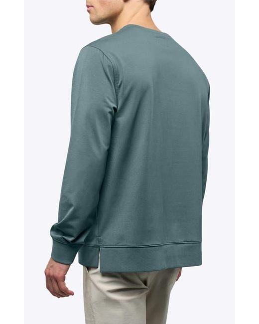 Cuts Blue Hyperloop Split Hem Sweatshirt for men