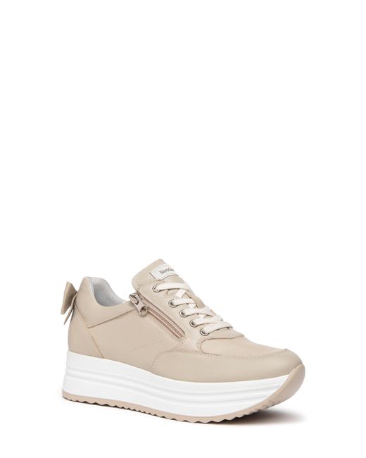 Nero Giardini Bow Platform Sneaker in White Lyst