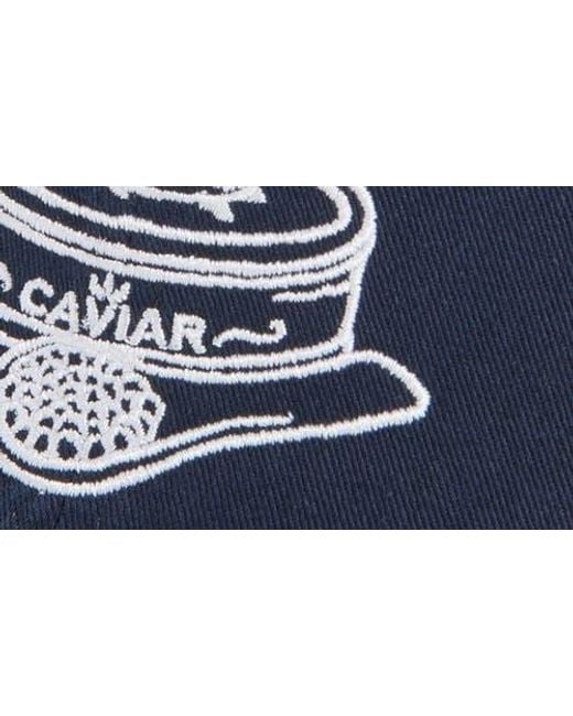 American Needle Blue Caviar Embroidered Cotton Baseball Cap