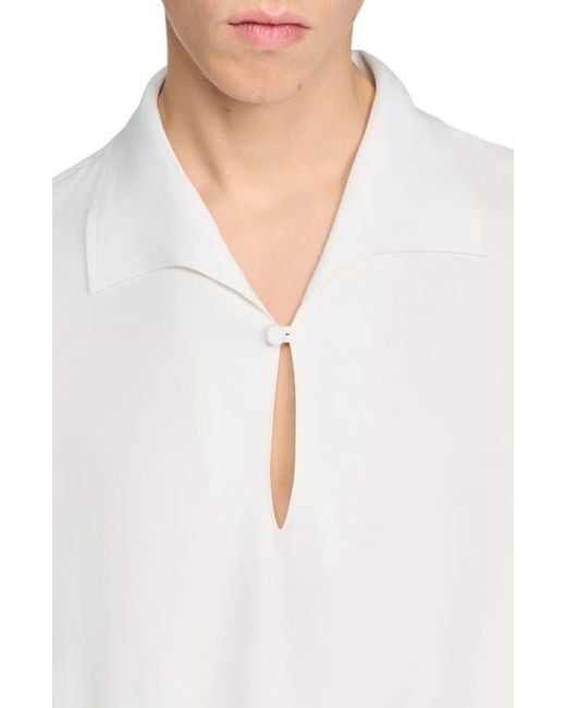 Sandro White Tunic-Effect Shirt for men