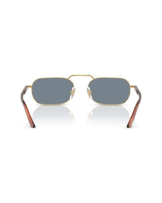 Persol Blue 57Mm Polarized Rectangular Sunglasses for men