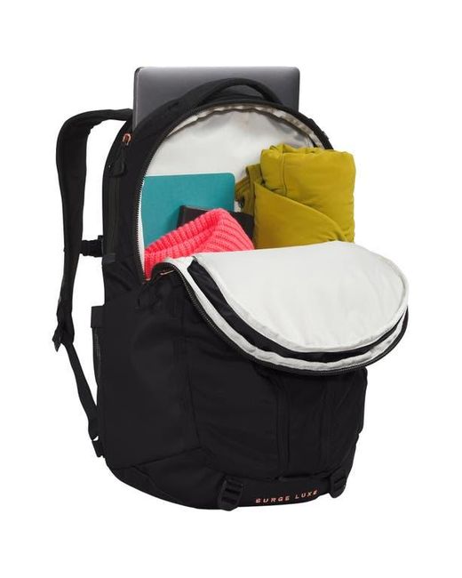 The North Face Black Surge Luxe Water Repellent Ripstop Backpack