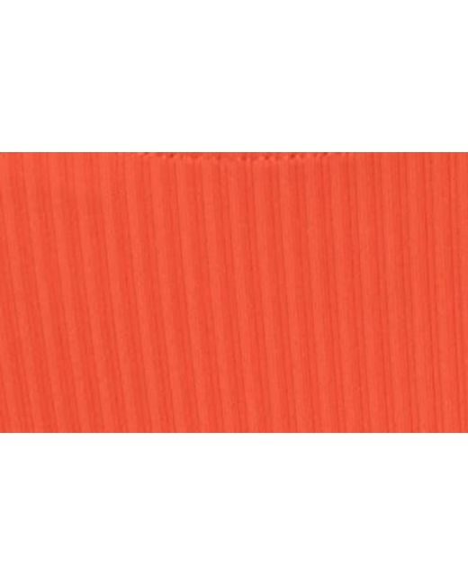 Andie Red Hipster Rib Bikini Bottoms