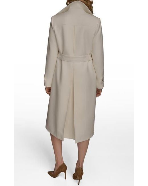 Donna Karan Natural Belted Long Raincoat