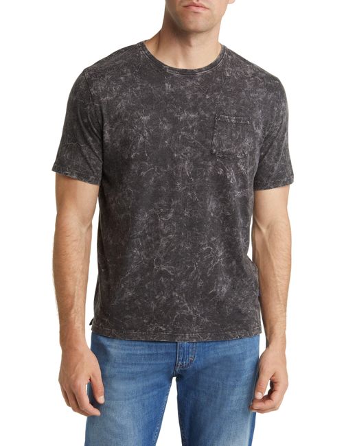 Stone Rose Black Acid Wash T-shirt for men