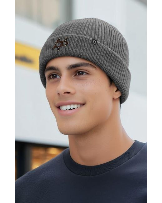 Alix Black Molecule Beanie for men