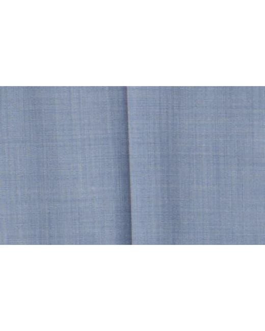 Boss Blue Genius Creased Straight Leg Pants for men