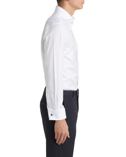Charles Tyrwhitt White Slim Fit Non-iron Cotton Twill Dress Shirt for men