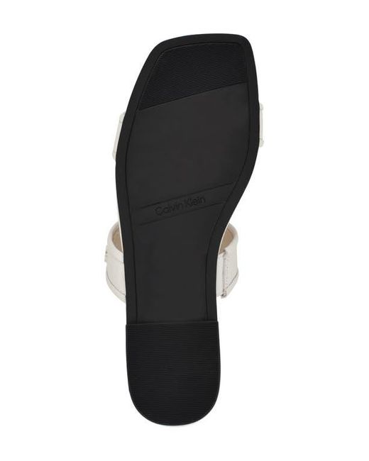 Calvin Klein White Felisa Two-Strap Sandal