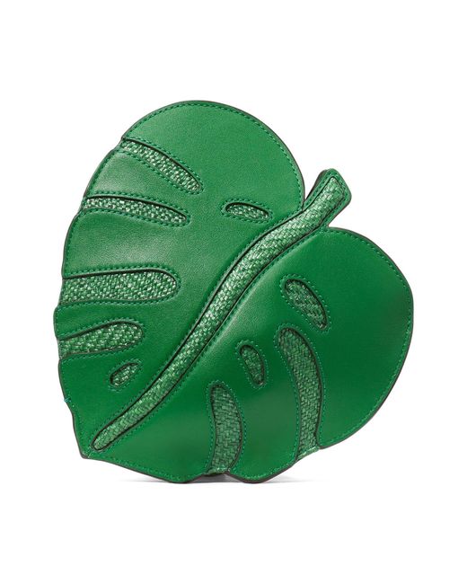 Kate Spade Green Playa 3d Leaf Smooth Leather Crossbody Bag