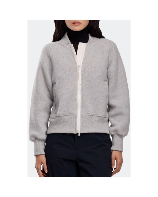 Canada Goose Gray Sierra Fleece Bomber Jacket